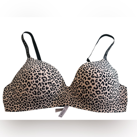 Victoria's Secret Other - VICTORIA’S SECRET Leopard Print Bra - Black and Tan 38D NWOT
